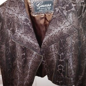 Leather motorcycle jacket